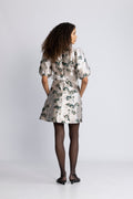 Benadotte Mini Dress - Green Flower