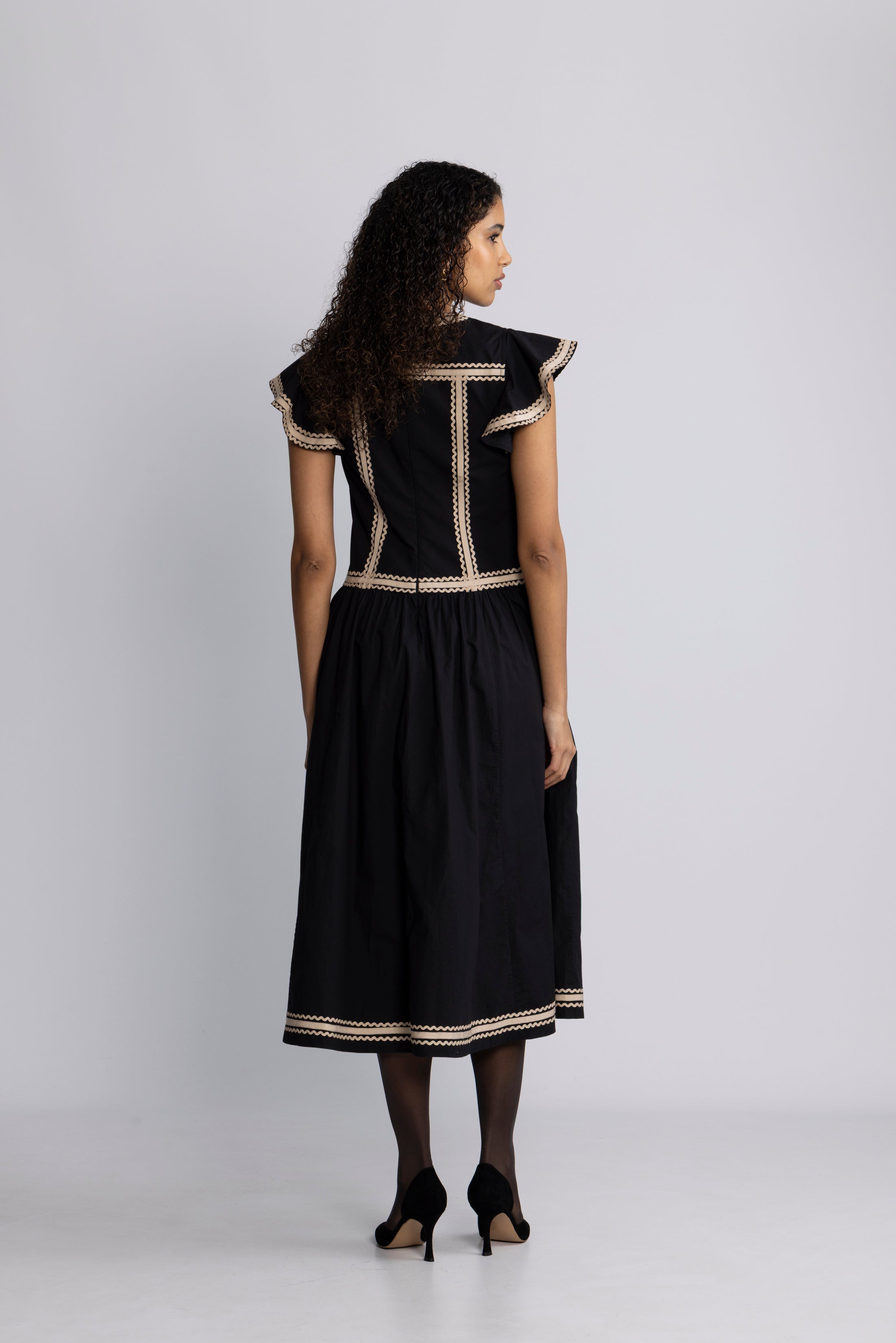 Concetta Sl Midi Dress - Noir