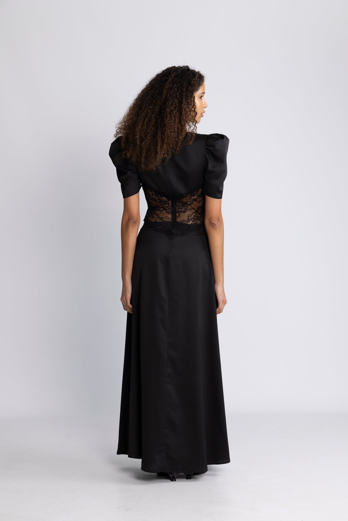 Francis Lace Maxi Dress - Black