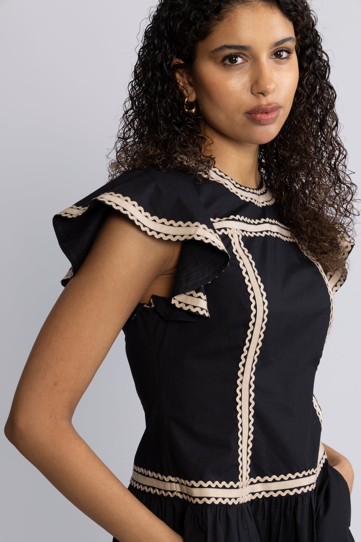 Concetta Sl Midi Dress - Noir