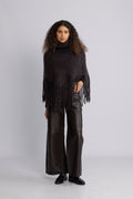 Nikola Chunky Poncho - Dark Brown