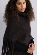 Nikola Chunky Poncho - Dark Brown