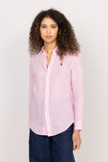 Classic Fit Linen Shirt - Carmel Pink