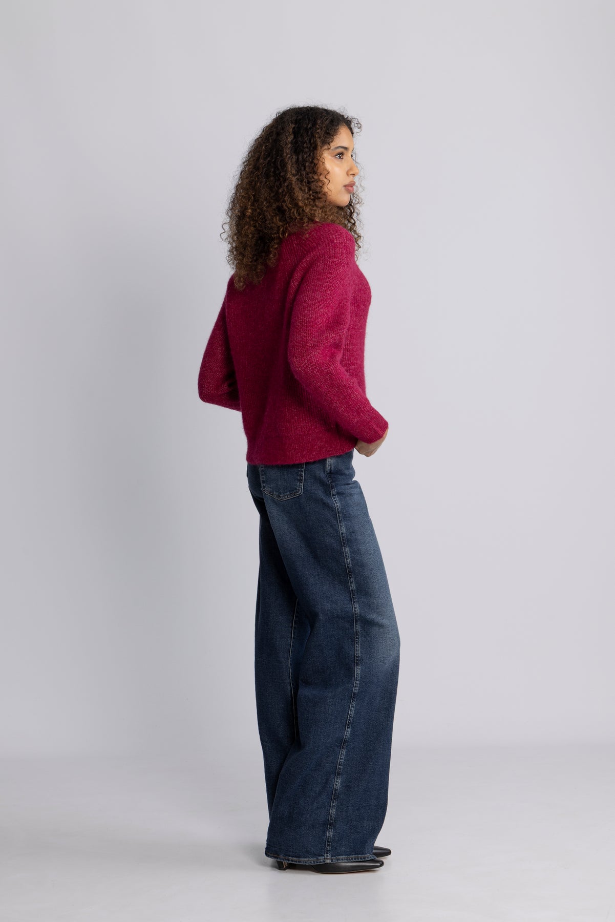 Lulu Ls Knit Short Cardigan - Anemone Melange