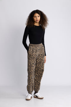 Karter Jogger Framed Monogram - Black And Brown Leopard