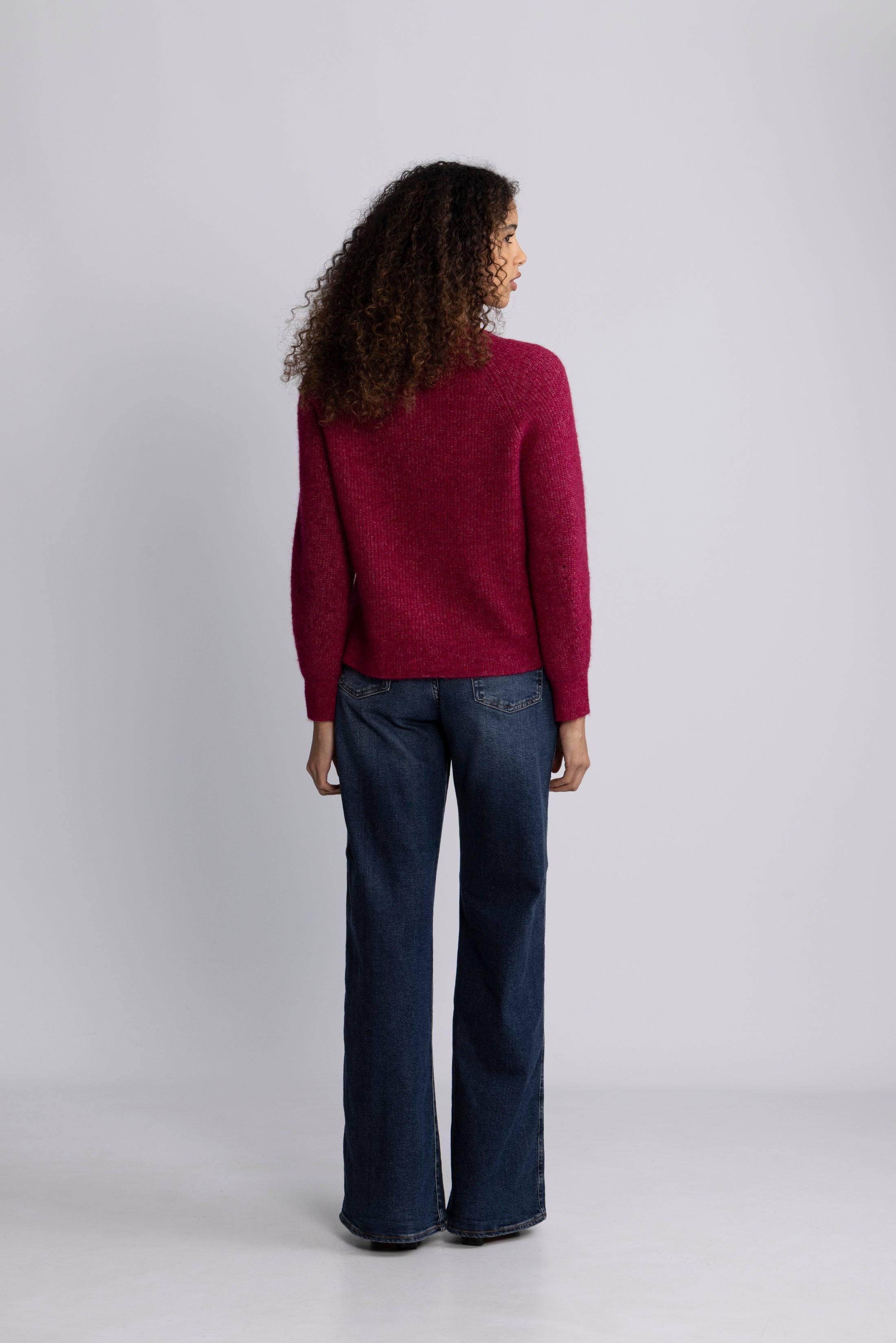 Lulu Ls Knit Short Cardigan - Anemone Melange