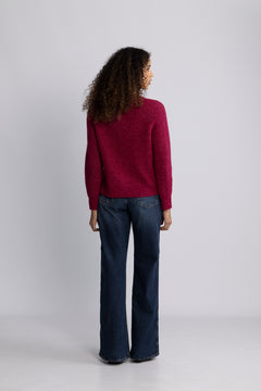 Lulu Ls Knit Short Cardigan - Anemone Melange