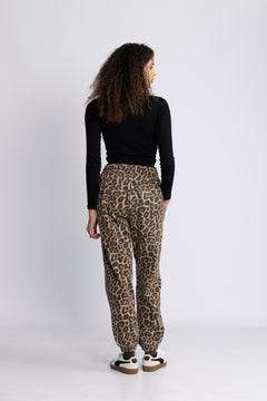 Karter Jogger Framed Monogram - Black And Brown Leopard
