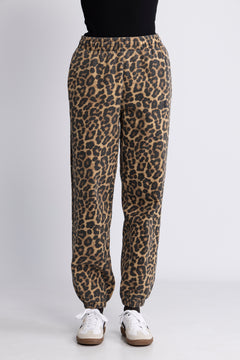 Karter Jogger Framed Monogram - Black And Brown Leopard