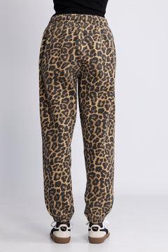 Karter Jogger Framed Monogram - Black And Brown Leopard