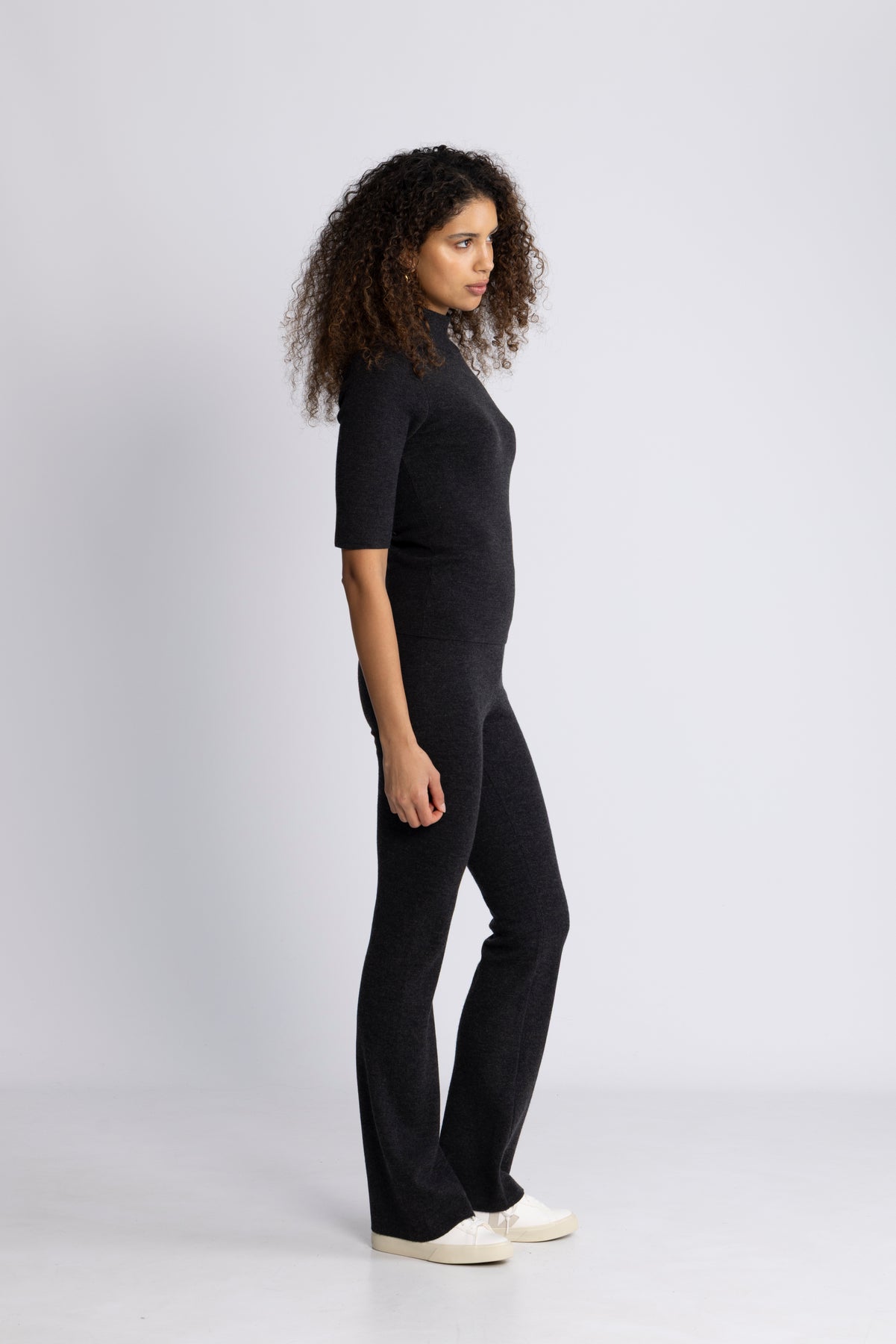 Evi Merino Pants - Dark Grey Melange