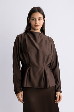 Yasyera Ls Top - Chocolate Brown