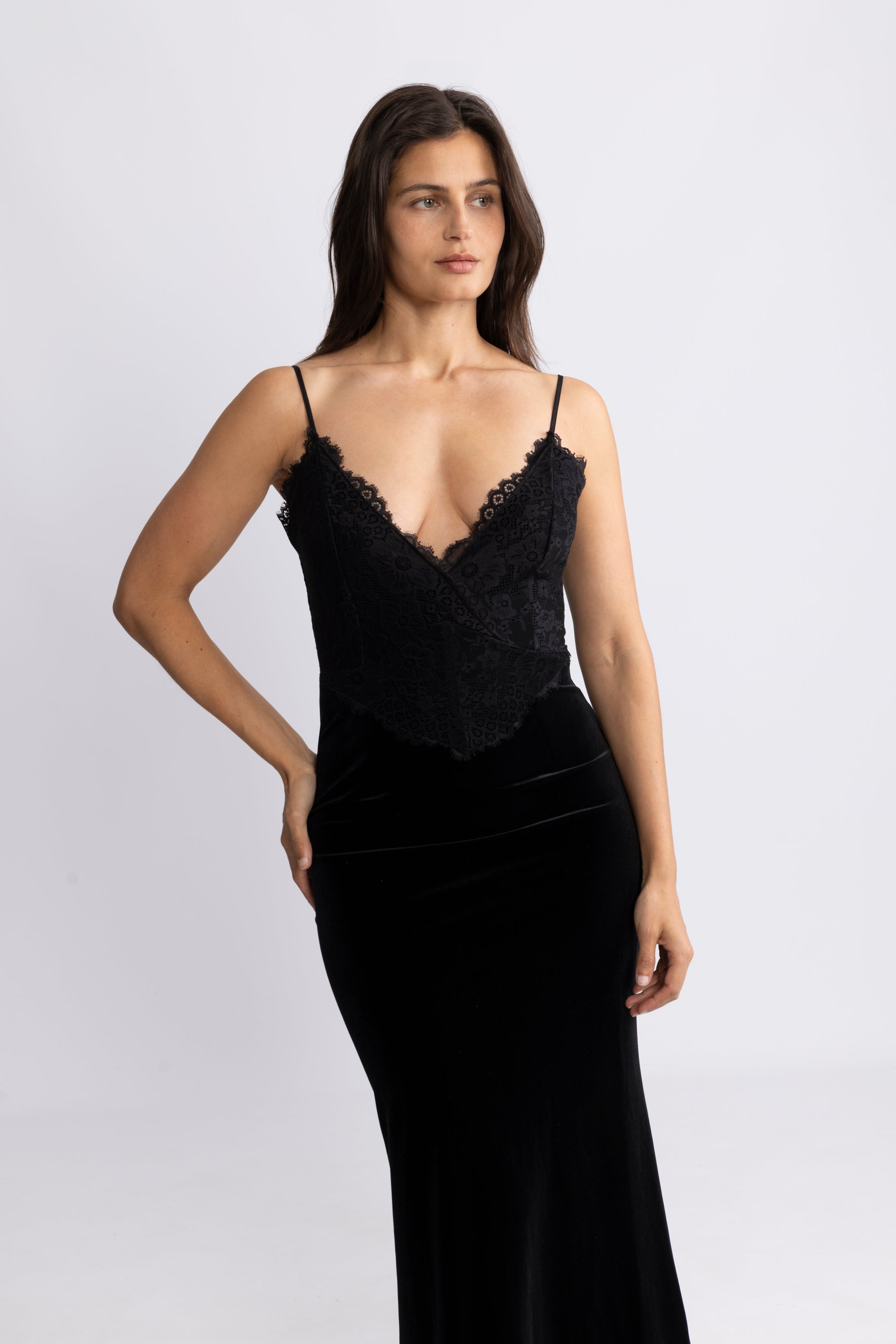 Signi Slip Dress - Black