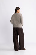 Gabriella Ls Button Cardigan Ex - Steel Gray Melange