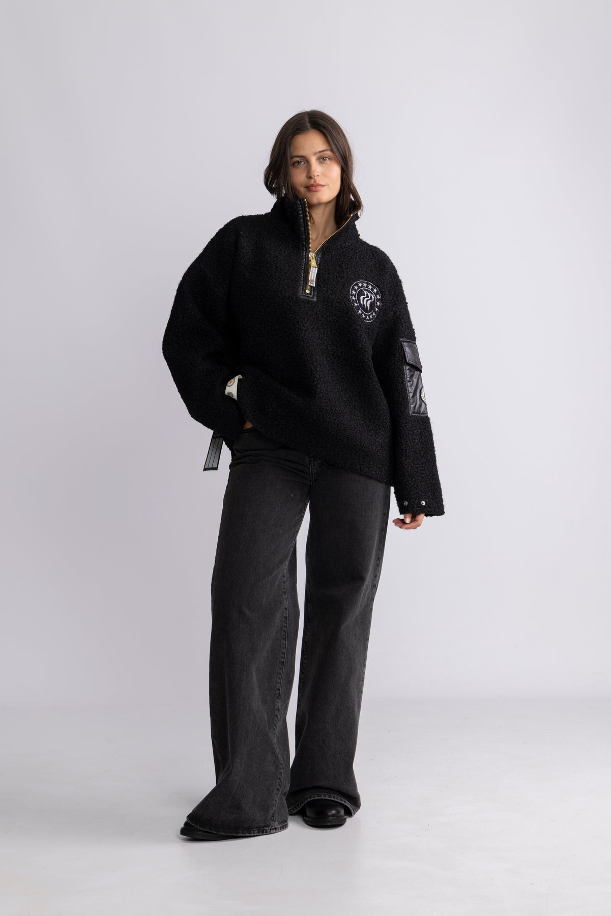 Nini Half Zip - Black
