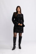 Sally Sequins Mini Dress - Black