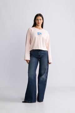 Kitty Long Sleeve - Lt. Pink