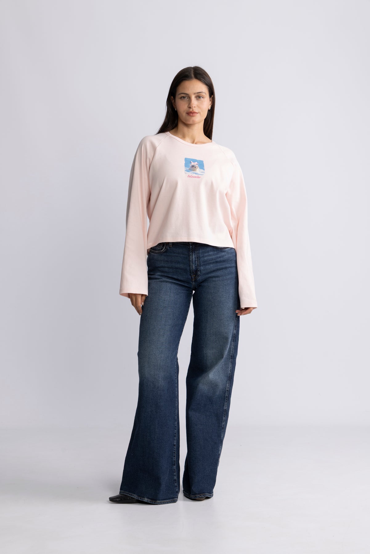 Kitty Long Sleeve - Lt. Pink