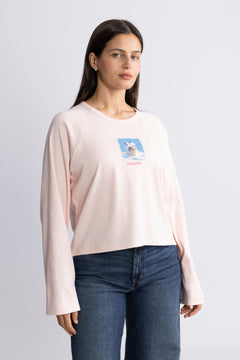 Kitty Long Sleeve - Lt. Pink
