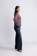 Street Stripe Long Sleeve - Burgundy Stripe