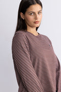 Street Stripe Long Sleeve - Burgundy Stripe