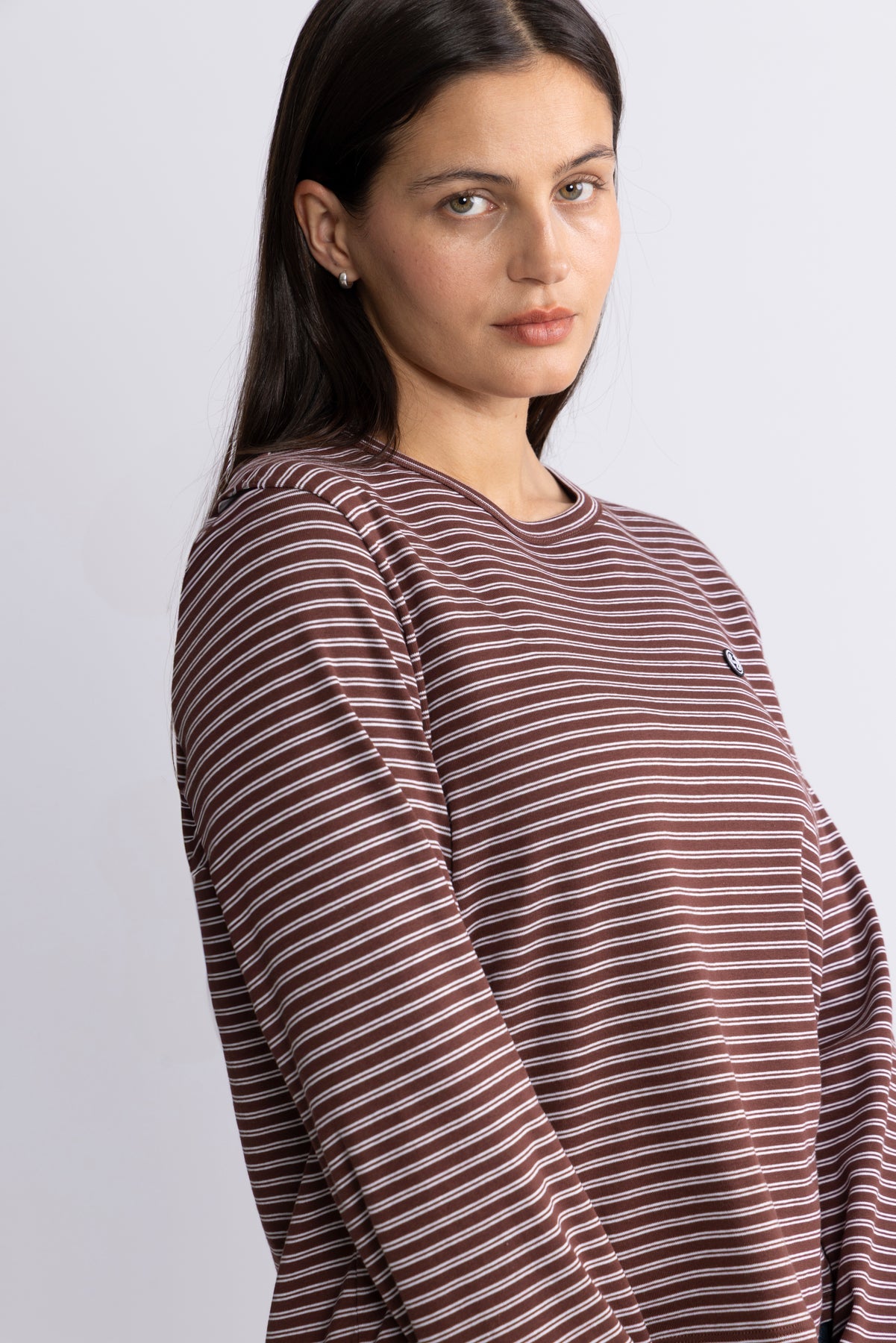 Street Stripe Long Sleeve - Burgundy Stripe