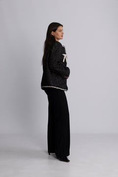 Yasunida Ls Oversize Tweed Jacket - Black