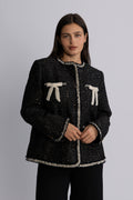 Yasunida Ls Oversize Tweed Jacket - Black