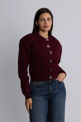 Firm Knit Cardigan - Zinfandel