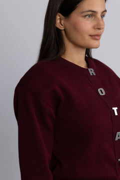 Firm Knit Cardigan - Zinfandel