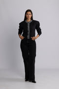 Firm Knit Cardigan - Phantom Comb.