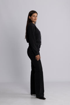 Firm Knit Cardigan - Phantom Comb.