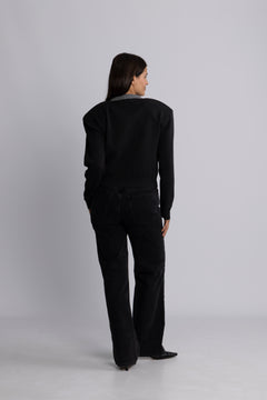 Firm Knit Cardigan - Phantom Comb.