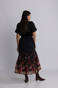 Yasromantica Hw Long Skirt S - Show - Black Romantica Aop