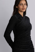 Velvet Ls Mini Dress - Black