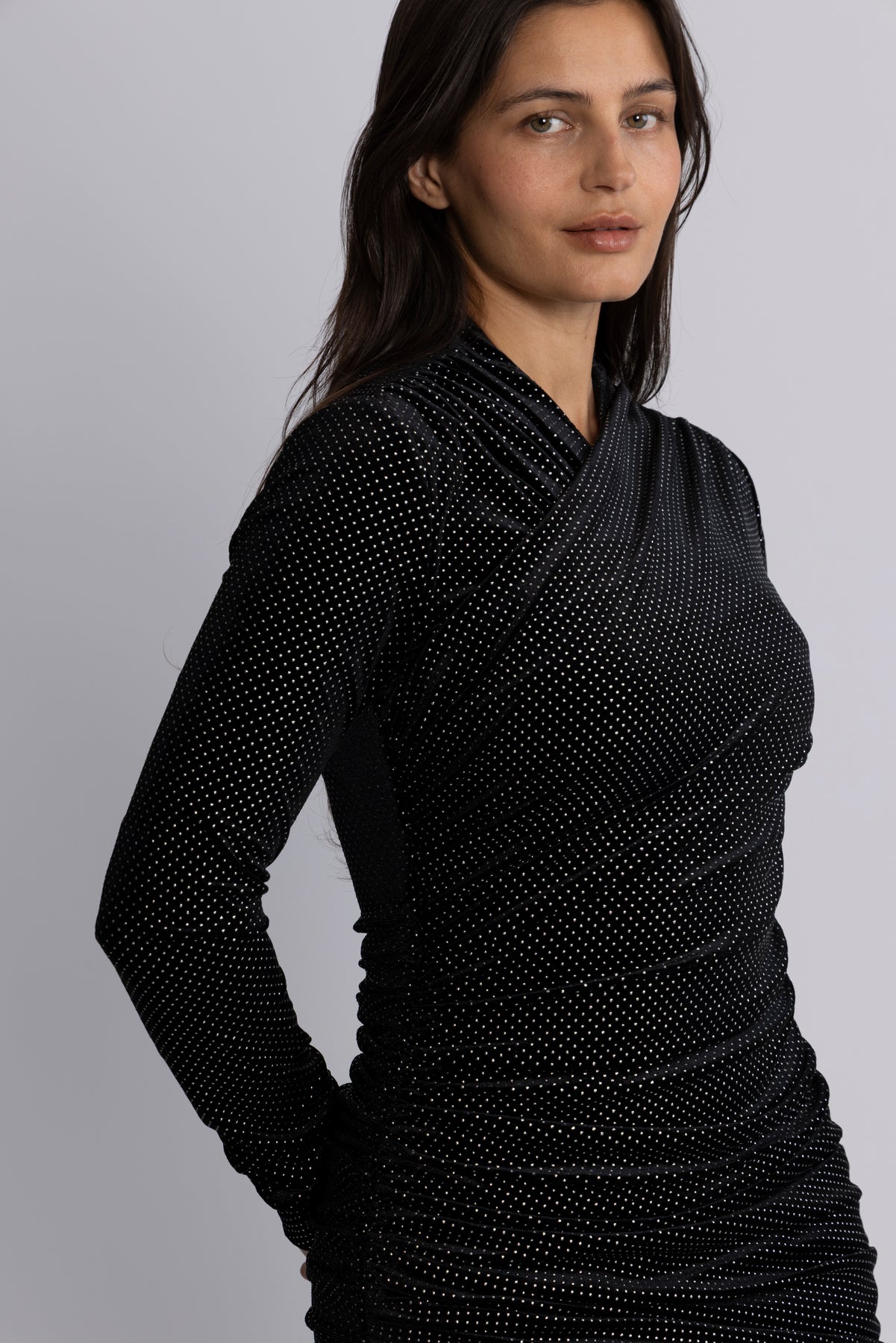 Velvet Ls Mini Dress - Black