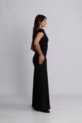 Maxi Asymmetric Dress - Black