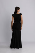 Maxi Asymmetric Dress - Black