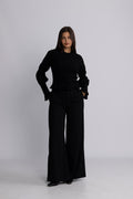 Yaspira Ls Smock Top - Black