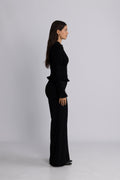 Yaspira Ls Smock Top - Black