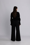 Yaspira Ls Smock Top - Black