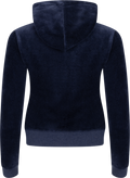 Robertson Classic Velour Zip Hoodie - Dark Blue Marl