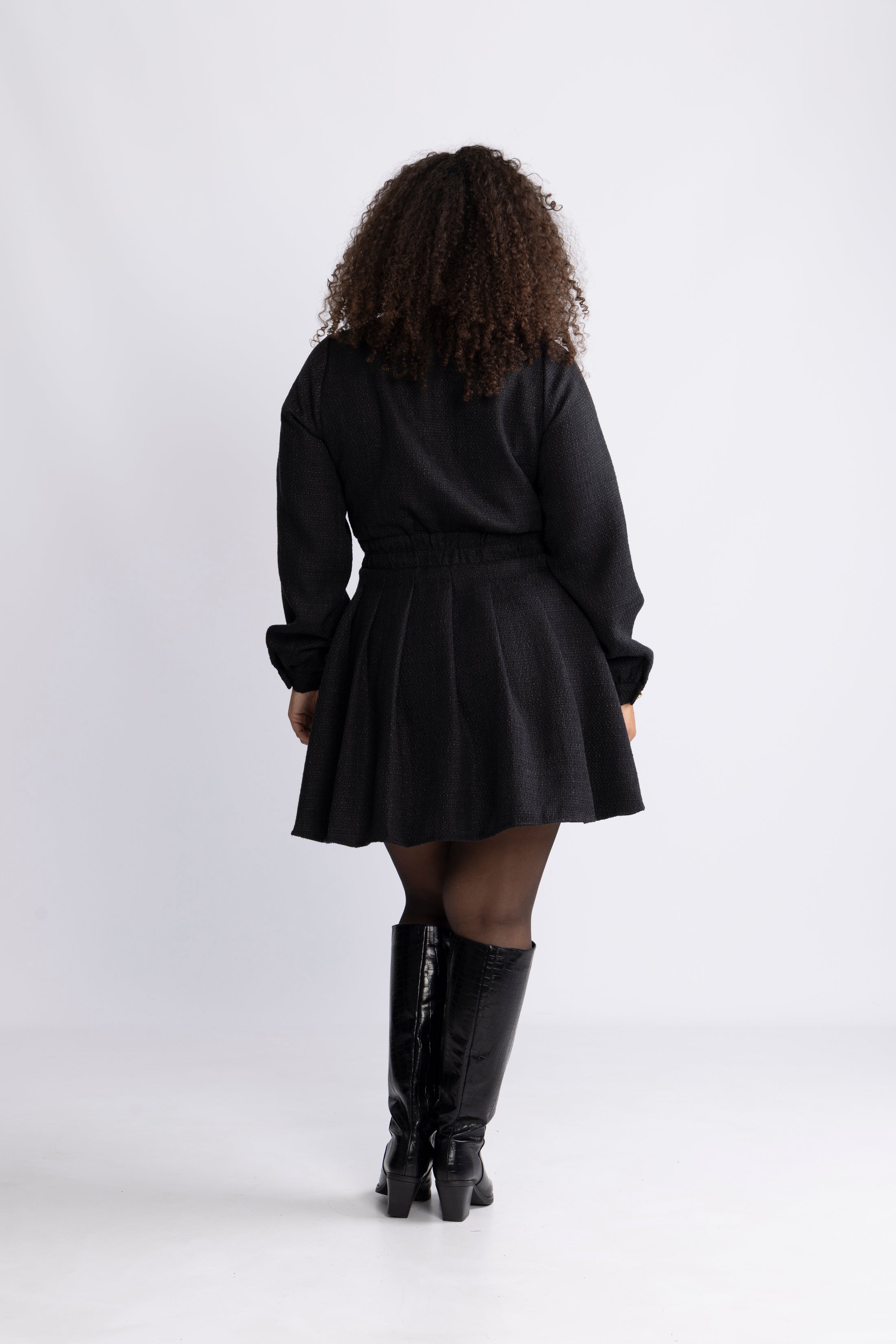 Vinda Boucle Dress - Black
