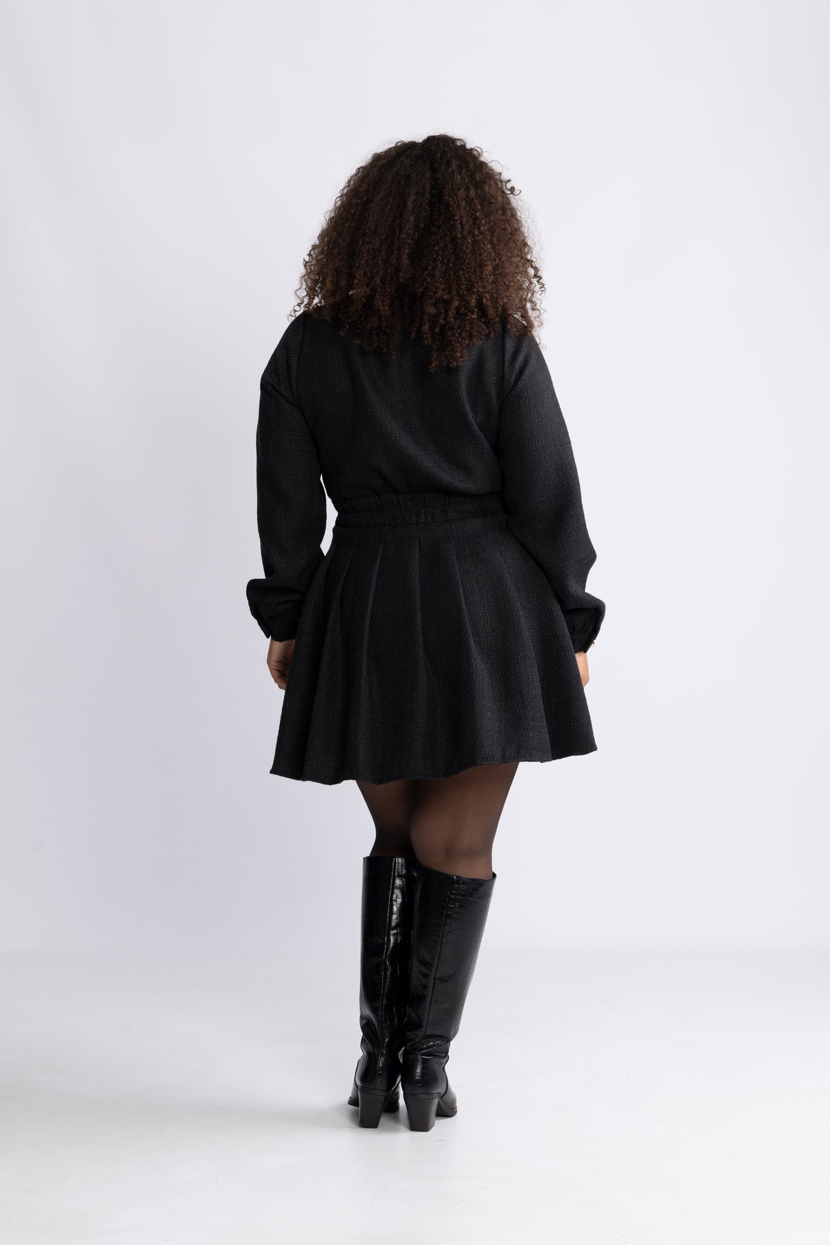 Vinda Boucle Dress - Black