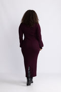 Janet Knit Dress - Burgundy