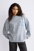 Miles Oversized Sweatshirt Letterman - Pastel Blue