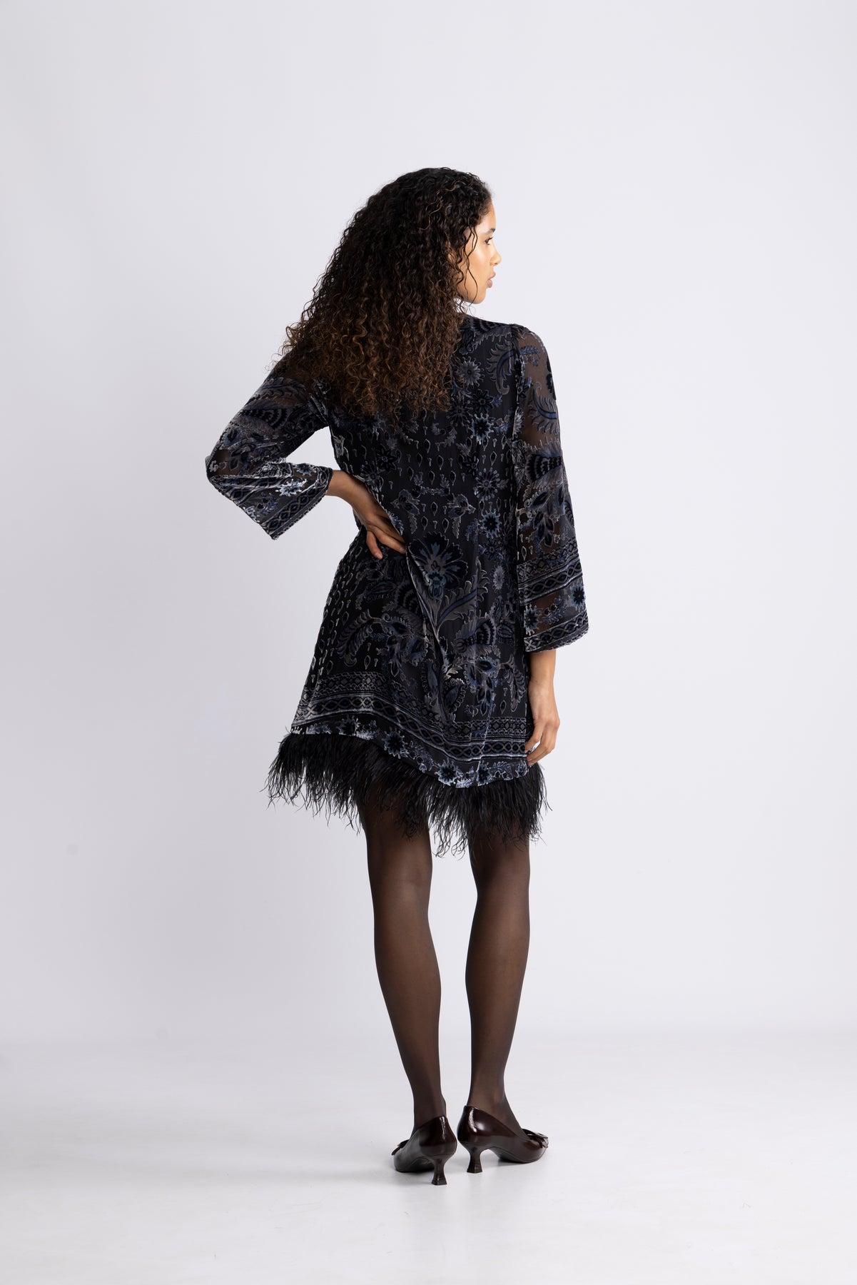 Deborah Dress Silk Blend - Black