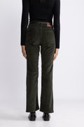 Slim Flare Stretch Corduroy Jeans - Green Lagoon