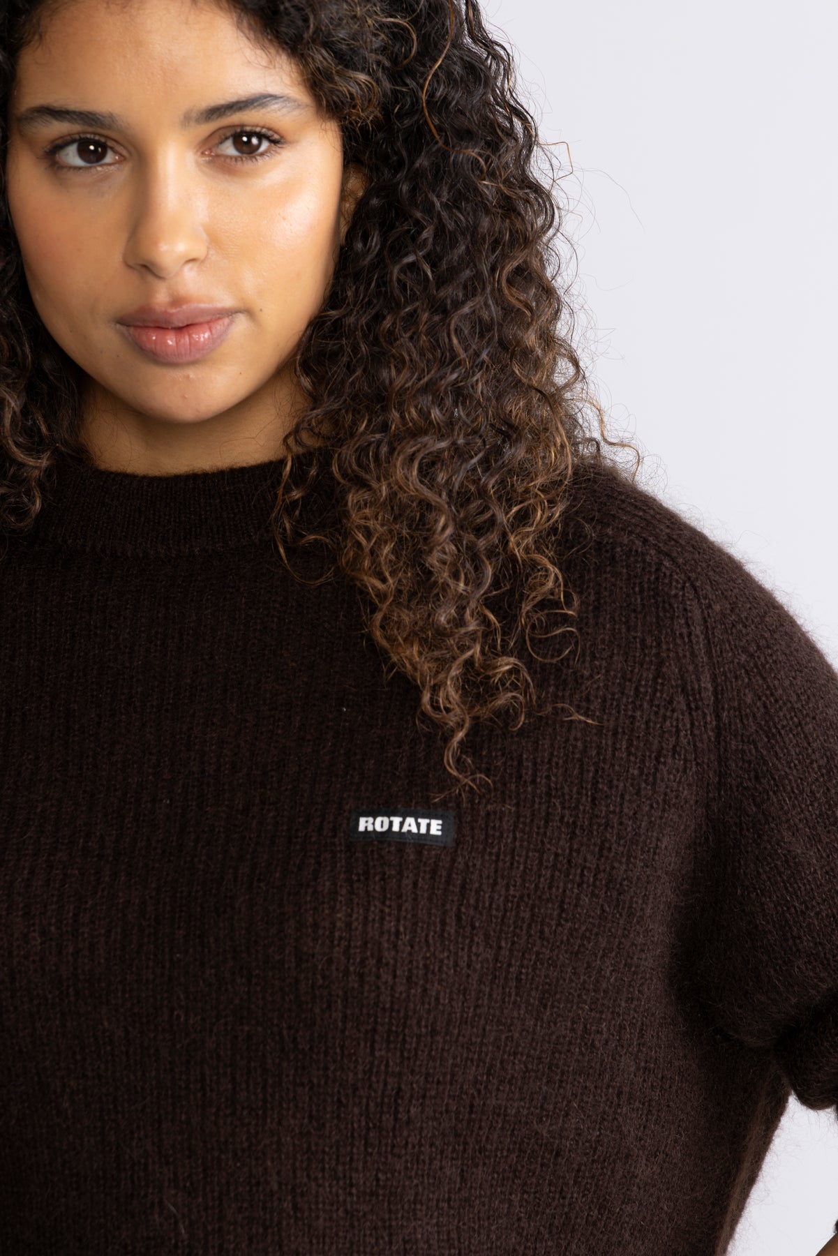Light Knit Logo Sweater - Chicory Coffee