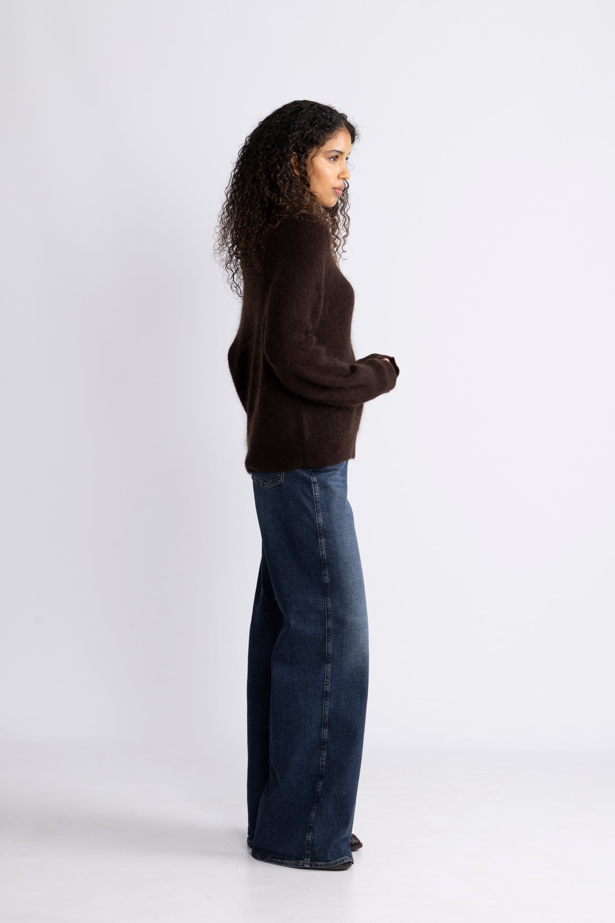 Light Knit Logo Sweater - Chicory Coffee